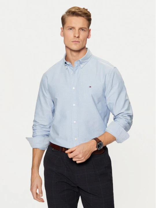 Zdjęcie produktu Tommy Hilfiger Koszula Solid Heritage MW0MW35774 Niebieski Regular Fit
