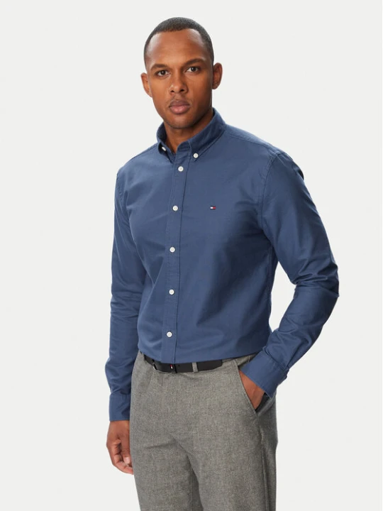 Zdjęcie produktu Tommy Hilfiger Koszula Solid Heritage MW0MW35774 Niebieski Regular Fit