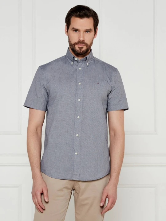 Zdjęcie produktu Tommy Hilfiger Koszula THFLEX POPLIN HOUNDSTOOTH | Regular Fit czarny