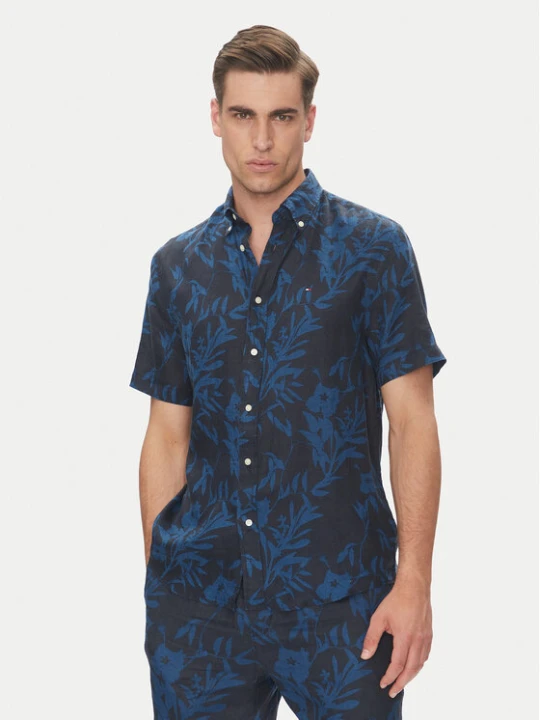 Zdjęcie produktu Tommy Hilfiger Koszula Tropical MW0MW38586 Granatowy Regular Fit