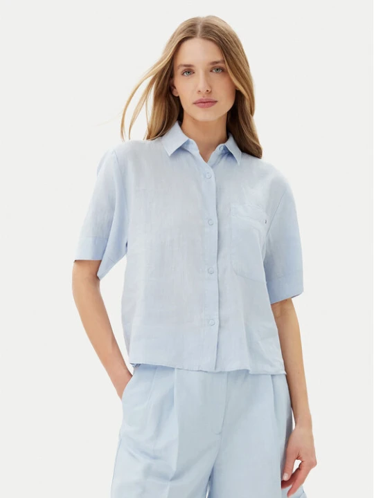 Zdjęcie produktu Tommy Hilfiger Koszula WW0WW44720 Błękitny Relaxed Fit Niebieski jasny