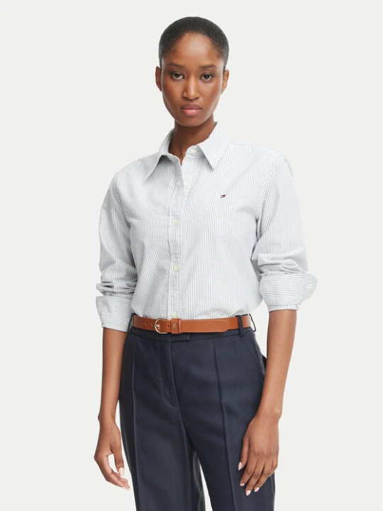 Zdjęcie produktu Tommy Hilfiger Koszula WW0WW46111 Szary Relaxed Fit