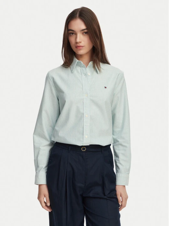 Zdjęcie produktu Tommy Hilfiger Koszula WW0WW46111 Zielony jasny Relaxed Fit