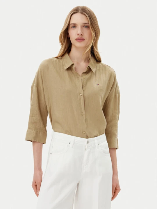 Zdjęcie produktu Tommy Hilfiger Koszula WW0WW46169 Beżowy Loose Fit