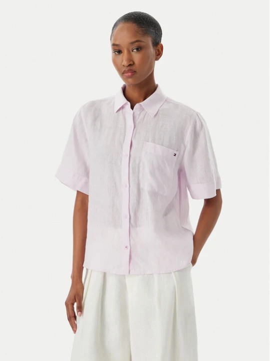 Zdjęcie produktu Tommy Hilfiger Koszula WW0WW48925 Fioletowy Relaxed Fit