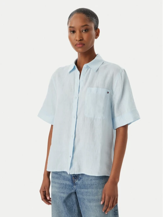 Zdjęcie produktu Tommy Hilfiger Koszula WW0WW48925 Niebieski jasny Relaxed Fit