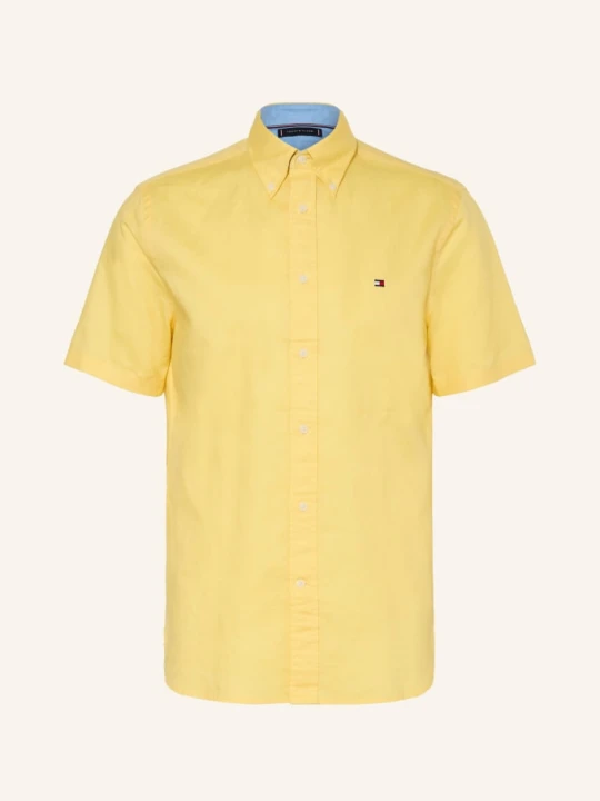 Zdjęcie produktu Tommy Hilfiger Koszula Z Krótkim Rękawem Regular Fit Z Lnem gelb ŻÓŁTY
