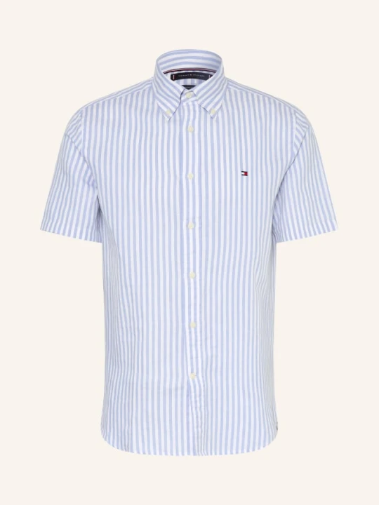 Zdjęcie produktu Tommy Hilfiger Koszula Z Krótkim Rękawem Regular Fit Z Lnem gruen
