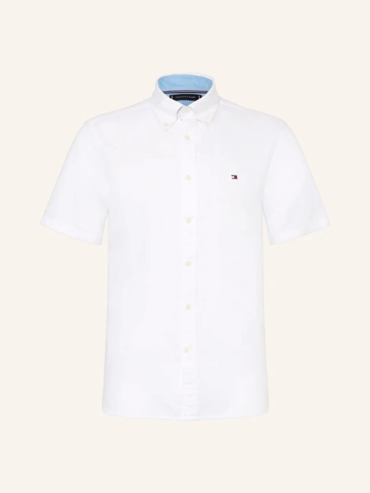 Zdjęcie produktu Tommy Hilfiger Koszula Z Krótkim Rękawem Regular Fit Z Lnem weiss BIAŁY