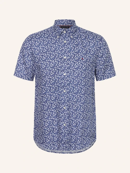Zdjęcie produktu Tommy Hilfiger Koszula Z Krótkim Rękawem Regular Fit Z Lnu blau