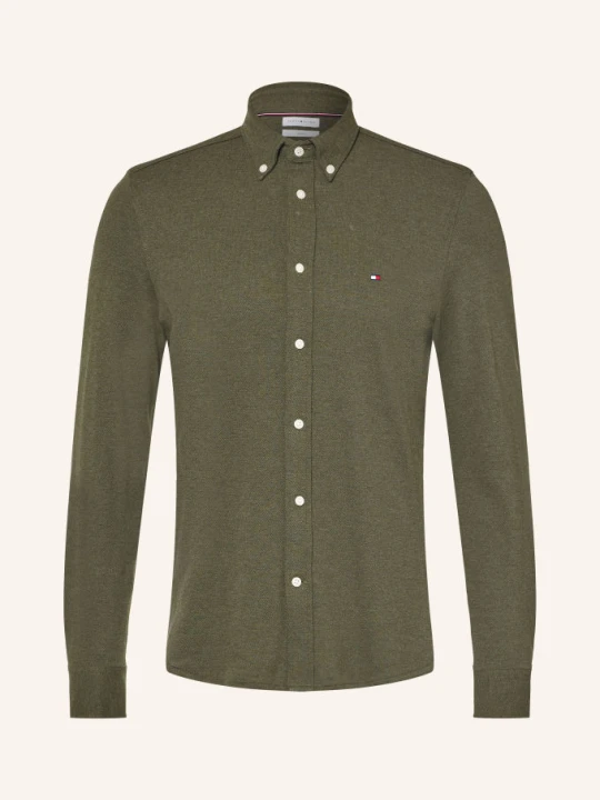Zdjęcie produktu Tommy Hilfiger Koszula Z Tkaniny Piqué, Krój Slim, Ft gruen CIEMNOZIELONY
