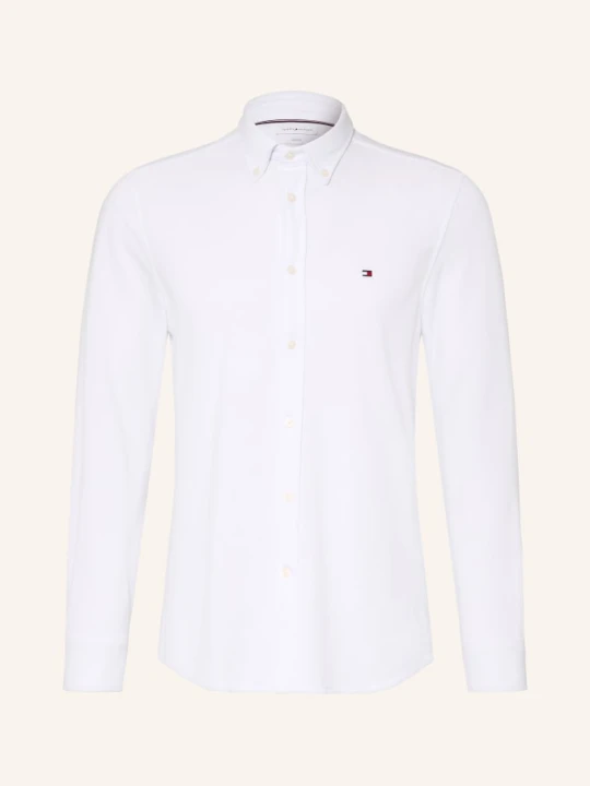 Zdjęcie produktu Tommy Hilfiger Koszula Z Tkaniny Piqué, Krój Slim, Ft weiss BIAŁY