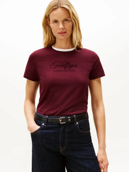 Zdjęcie produktu Tommy Hilfiger Koszulka Kobiety Bawełna lila