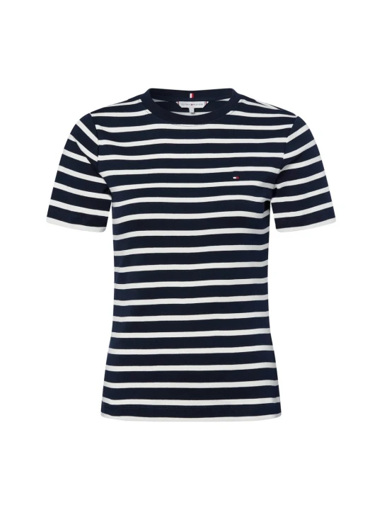 Zdjęcie produktu Tommy Hilfiger Koszulka Kobiety Bawełna niebieski | biały
