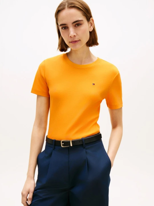 Zdjęcie produktu Tommy Hilfiger Koszulka Kobiety Bawełna pomarańczowy