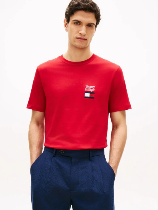 Zdjęcie produktu Tommy Hilfiger Koszulka Mężczyźni Bawełna czerwony