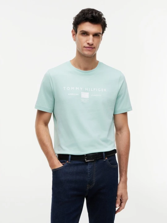 Zdjęcie produktu Tommy Hilfiger Koszulka Mężczyźni Bawełna zielony