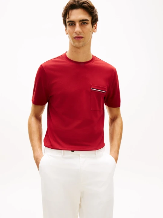Zdjęcie produktu Tommy Hilfiger Koszulka Mężczyźni Bawełna czerwony