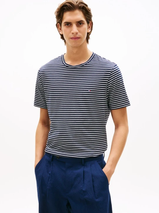 Zdjęcie produktu Tommy Hilfiger Koszulka Mężczyźni Bawełna niebieski | biały