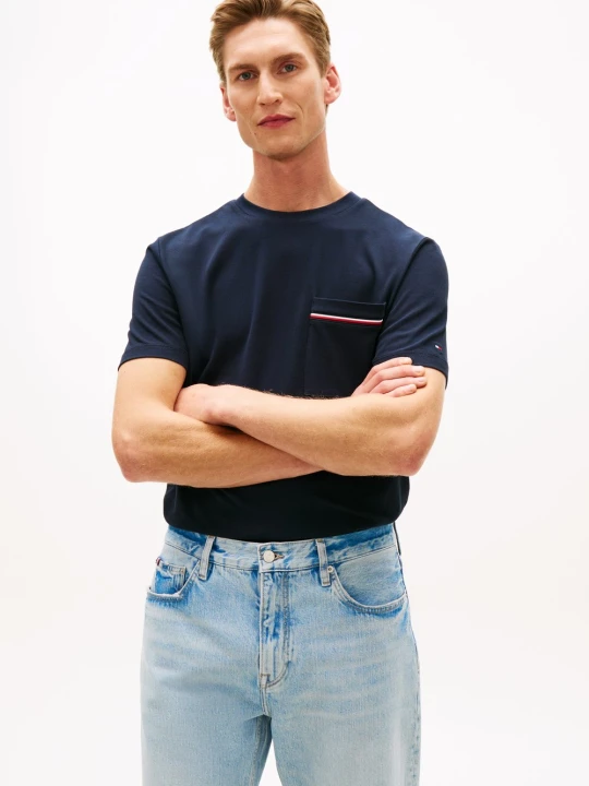 Zdjęcie produktu Tommy Hilfiger Koszulka Mężczyźni Bawełna niebieski