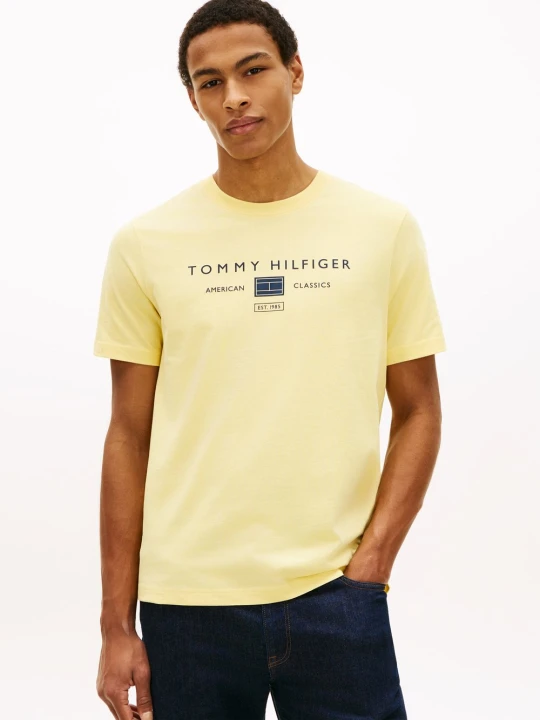 Zdjęcie produktu Tommy Hilfiger Koszulka Mężczyźni Bawełna żółty