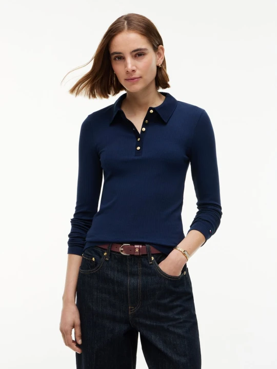 Zdjęcie produktu Tommy Hilfiger koszulka polo Kobiety wiskoza niebieski