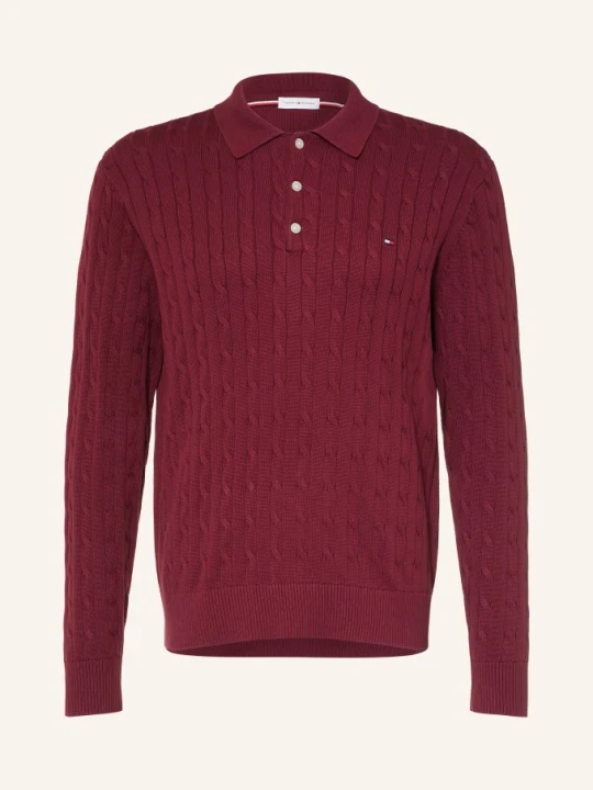 Zdjęcie produktu Tommy Hilfiger Koszulka Polo Z Dzianiny rot CIEMNOCZERWONY
