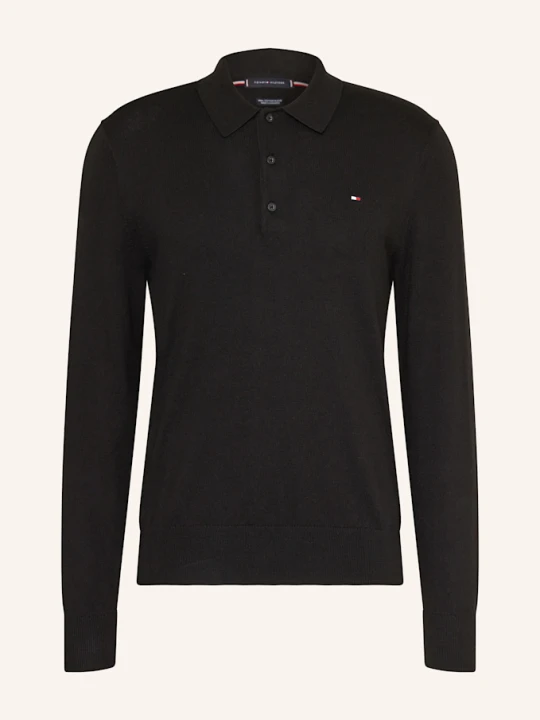 Zdjęcie produktu Tommy Hilfiger Koszulka Polo Z Dzianiny schwarz CZARNY