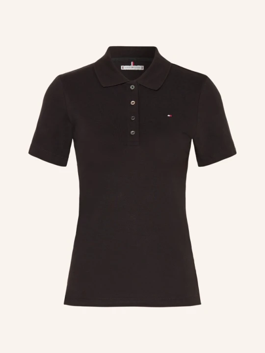Zdjęcie produktu Tommy Hilfiger Koszulka Polo Z Piki schwarz CZARNY