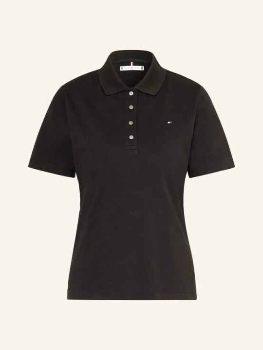 Zdjęcie produktu Tommy Hilfiger Koszulka Polo Z Piki schwarz CZARNY