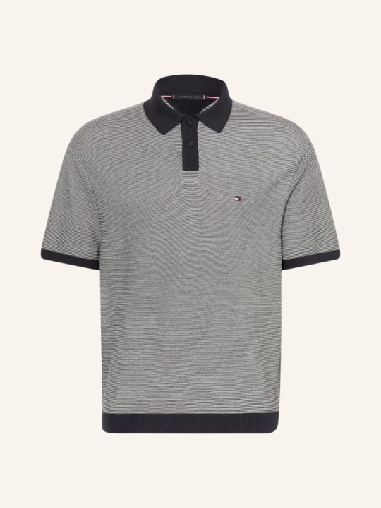 Zdjęcie produktu Tommy Hilfiger Koszulka Polo Z Pikowanym Wzorem blau