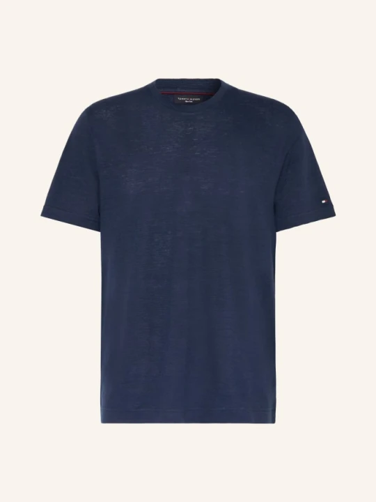 Zdjęcie produktu Tommy Hilfiger Koszulka Z Lnu blau GRANATOWY