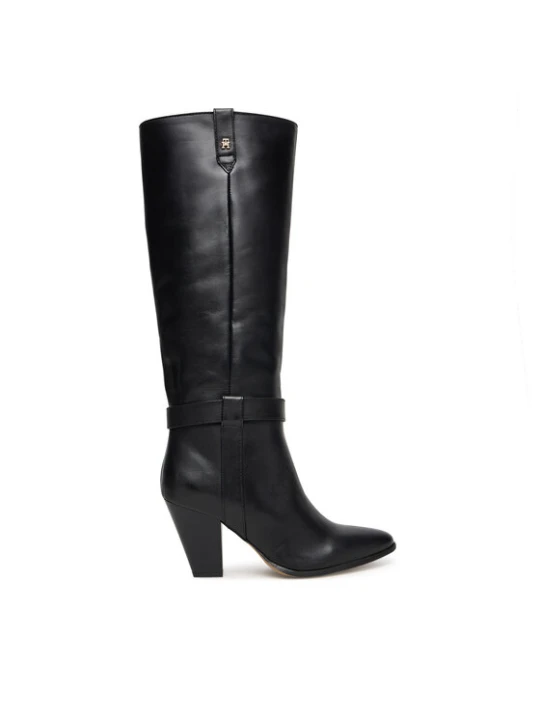 Zdjęcie produktu Tommy Hilfiger Kozaki T-Strap Pointy FW0FW08982 Czarny