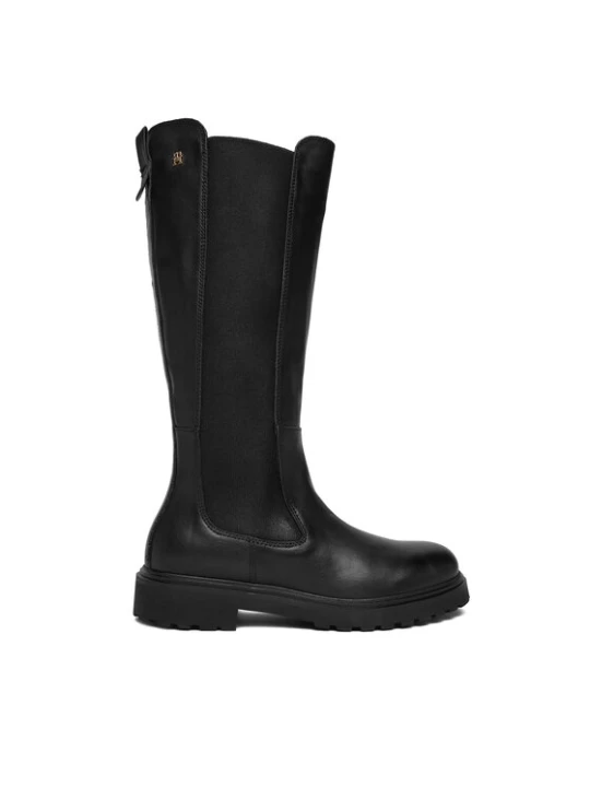 Zdjęcie produktu Tommy Hilfiger Kozaki Th Lthr Cleated Long Boot FW0FW08985 Czarny