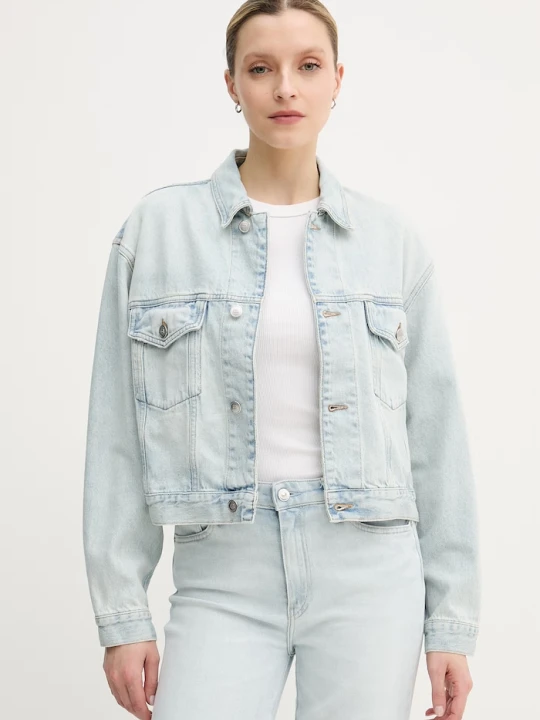 Zdjęcie produktu Tommy Hilfiger krótka kurtka damska jeansowa niebieski