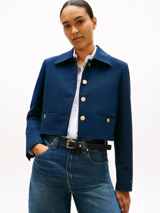 Zdjęcie produktu Tommy Hilfiger Krótka marynarka Kobiety Sztuczne włókno niebieski