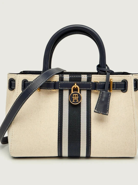 Zdjęcie produktu Tommy Hilfiger Kuferek AMERICAN ICON | z dodatkiem skóry beżowy