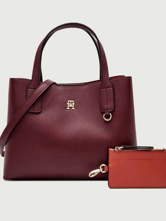 Zdjęcie produktu Tommy Hilfiger Kuferek + saszetka TH Icon bordowy