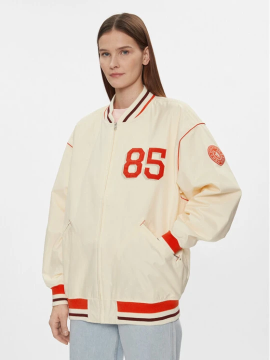 Zdjęcie produktu Tommy Hilfiger Kurtka bomber Baseball WW0WW40477 Beżowy Oversize