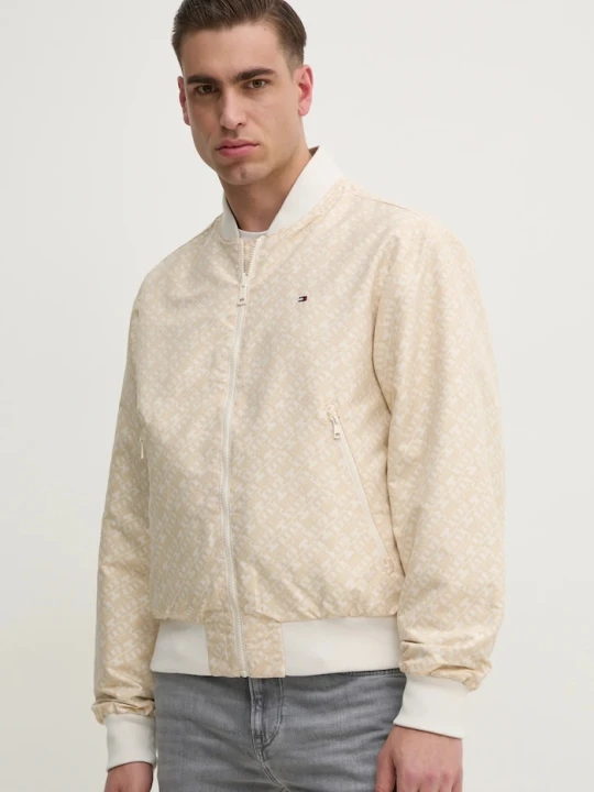 Zdjęcie produktu Tommy Hilfiger kurtka bomber dwustronna beżowy