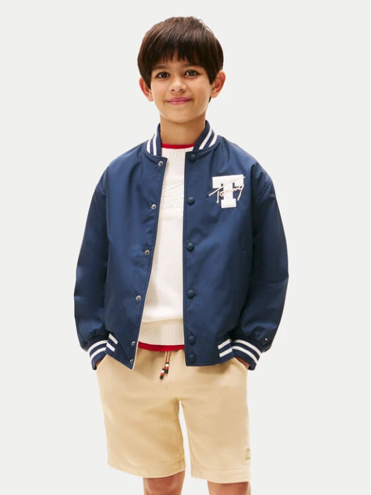 Zdjęcie produktu Tommy Hilfiger Kurtka bomber KB0KB09740 Granatowy Relaxed Fit