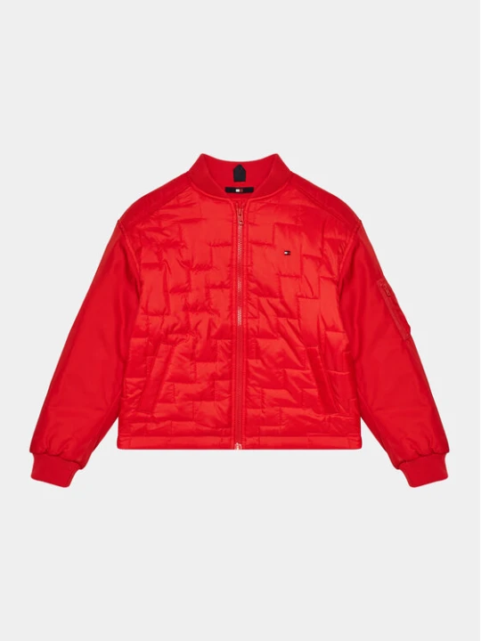Zdjęcie produktu Tommy Hilfiger Kurtka bomber KG0KG07795 D Czerwony Boxy Fit