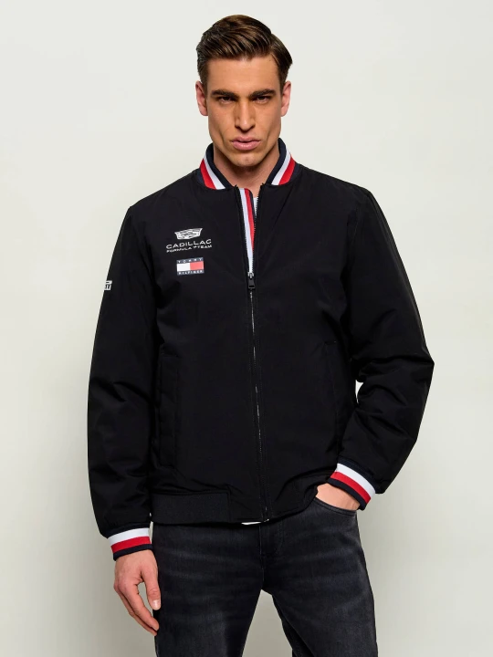 Zdjęcie produktu Tommy Hilfiger Kurtka bomber Replica Varsity | Tommy Hilfiger x Cadillac Formula 1 Team | Regular Fit czarny