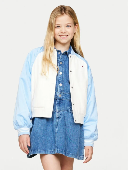 Zdjęcie produktu Tommy Hilfiger Kurtka bomber Varsity KG0KG08054 Niebieski Regular Fit