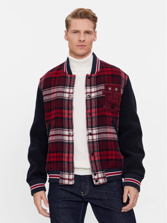 Zdjęcie produktu Tommy Hilfiger Kurtka bomber Varsity MW0MW34023 Czerwony Regular Fit