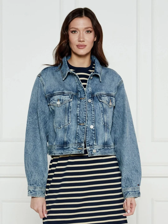 Zdjęcie produktu Tommy Hilfiger Kurtka jeansowa | Cropped Fit niebieski