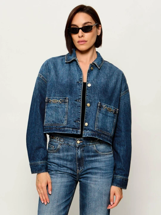 Zdjęcie produktu Tommy Hilfiger Kurtka jeansowa | Cropped Fit granatowy