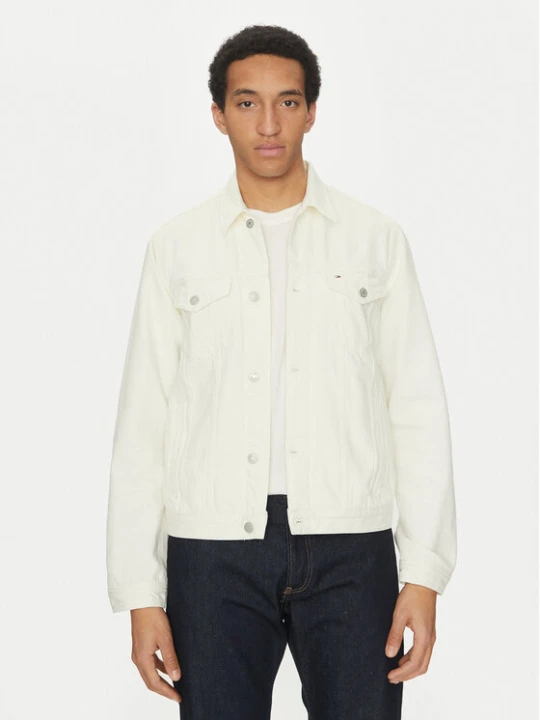Zdjęcie produktu Tommy Hilfiger Kurtka jeansowa MW0MW39212 Écru Regular Fit Kremowy