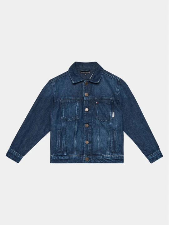 Zdjęcie produktu Tommy Hilfiger Kurtka jeansowa Oversized Trucker Bleach KB0KB08135 Niebieski Regular Fit