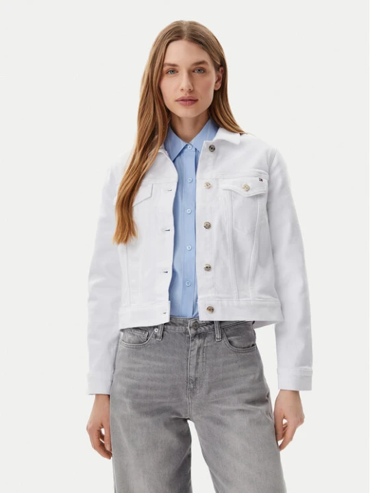 Zdjęcie produktu Tommy Hilfiger Kurtka jeansowa WW0WW44374 Biały Regular Fit